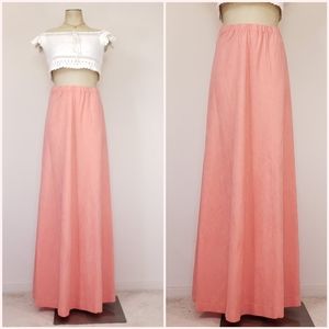 VTG 70s Coral Maxi Skirt